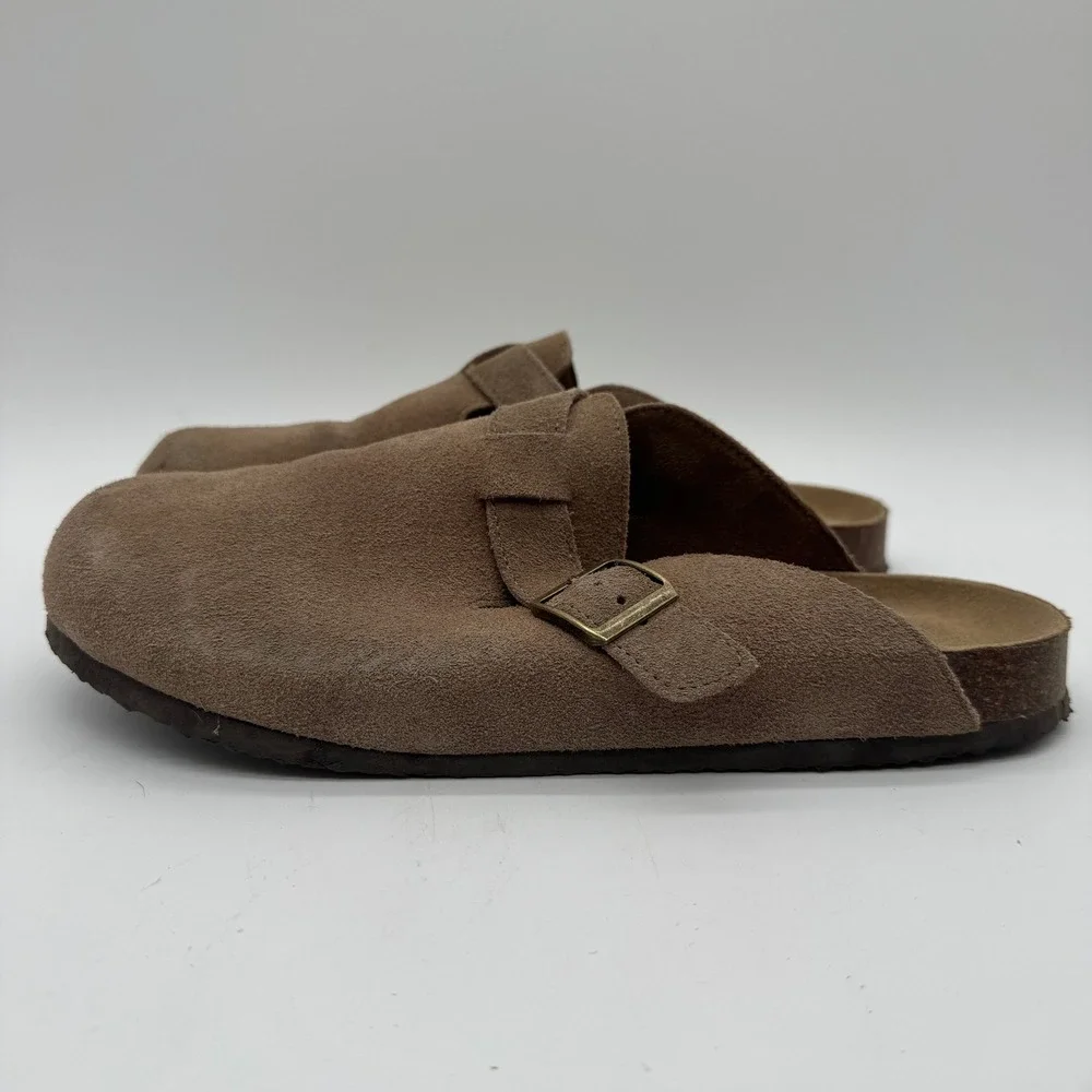 Khombu Damian Men's Taupe Suede Mule Clogs Slip On Shoes Size 11